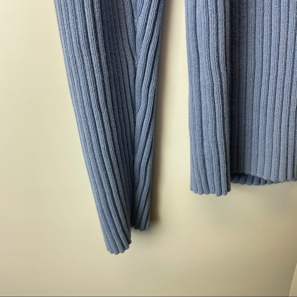 GAP ribbed blue crew neck sweater large - Picture 3 of 5